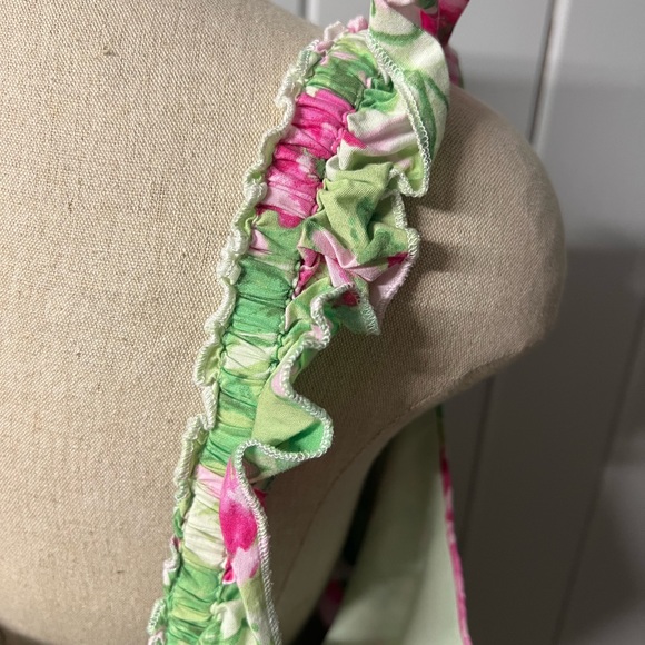 Torrid Pink and Green Floral Dress - Picture 3 of 5